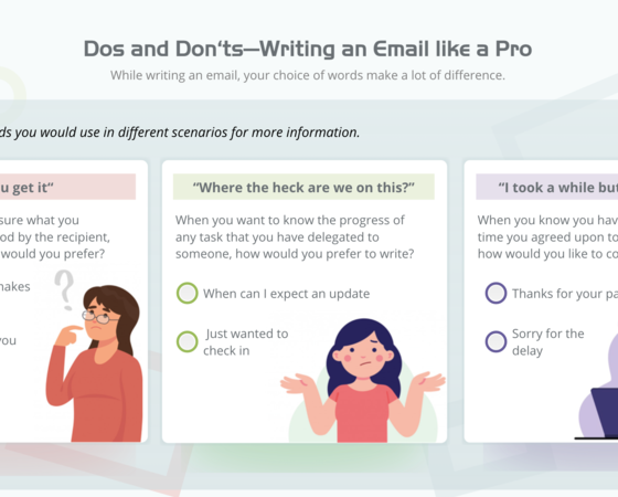 Storyline: Dos and Don'ts Knowledge Check - E-Learning Examples - E ...
