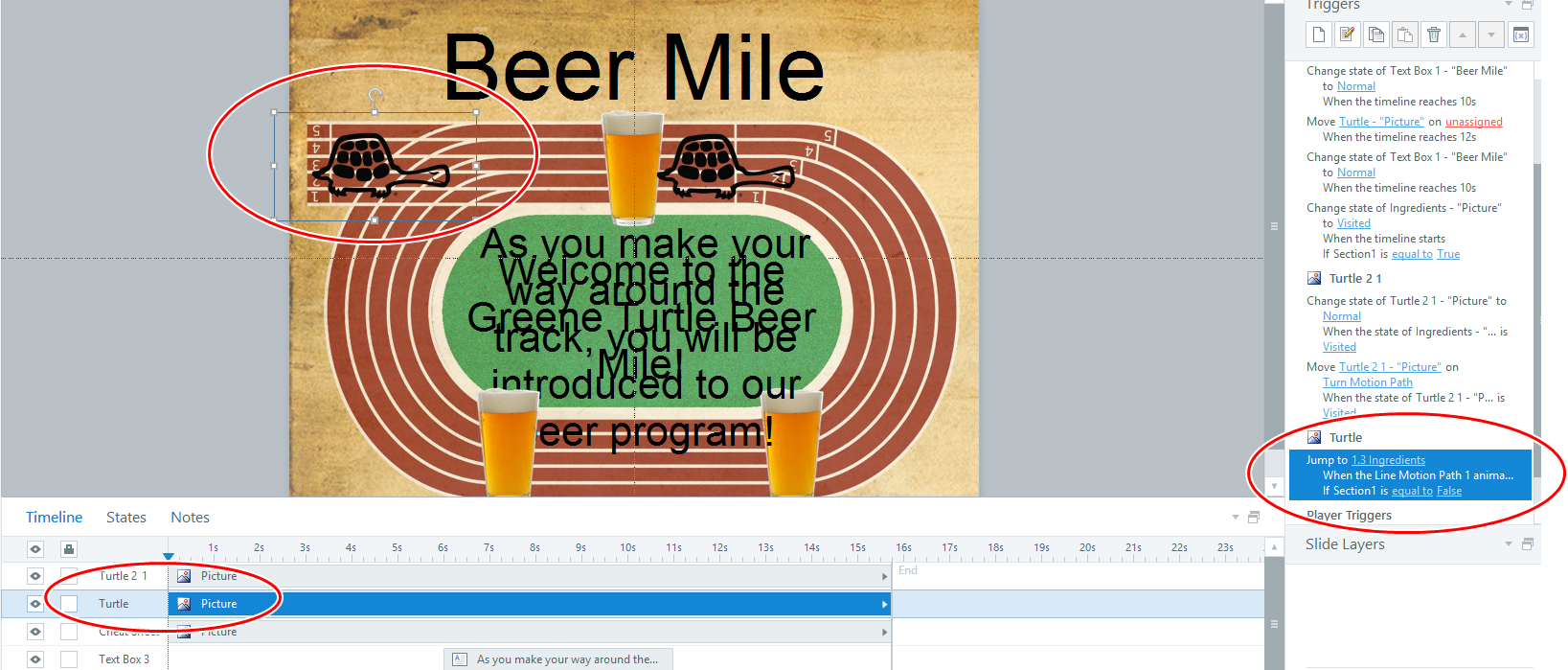 Having stops along a motion path Articulate Storyline Discussions E