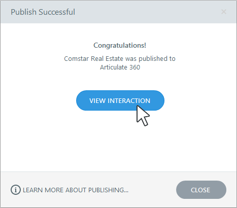 Publish Successful Dialog in Articulate Engage 360