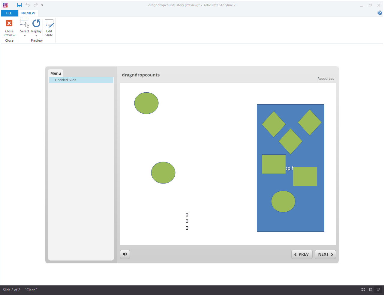 Drag and Drop Count items but no wrong answers Articulate Storyline Discussions ELearning