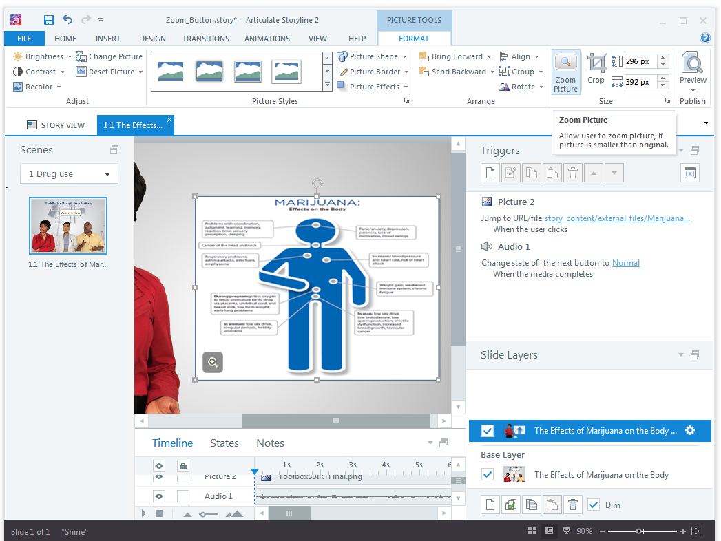 Zoom Button Articulate Storyline Discussions ELearning Heroes