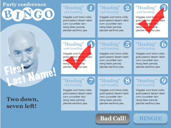 Party Conference Bingo E-Learning Game